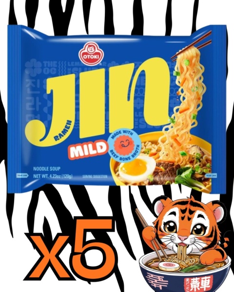 Zestaw Jin Ramen Mild (łagodna) 5x120g Ottogi