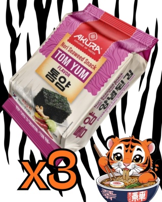 Zestaw Nori snack Tom Yum 3x4,5g Akura