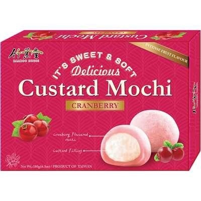 Mochi z kremem Custard Żurawinowe 180g Bamboo House