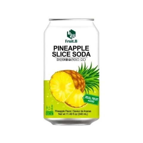 Pinnaple Slice Soda Napoój z plasterkiem ananasa 340ml FRUIT. B