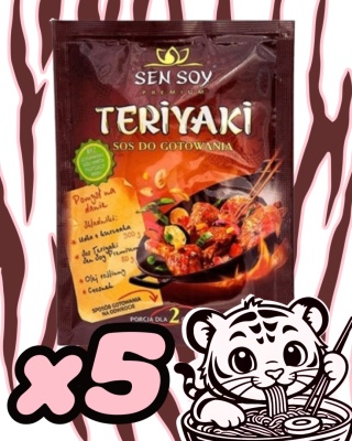 Sos do Makaronu Teriyaki 5x80g Sen Soy 29.10 Wyprzedaż