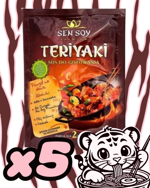 Sos do Makaronu Teriyaki 5x80g Sen Soy 29.10 Wyprzedaż