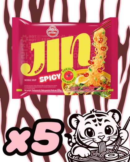 Zestaw Jin Ramen Spicy (Ostra) 5x120g Ottogi