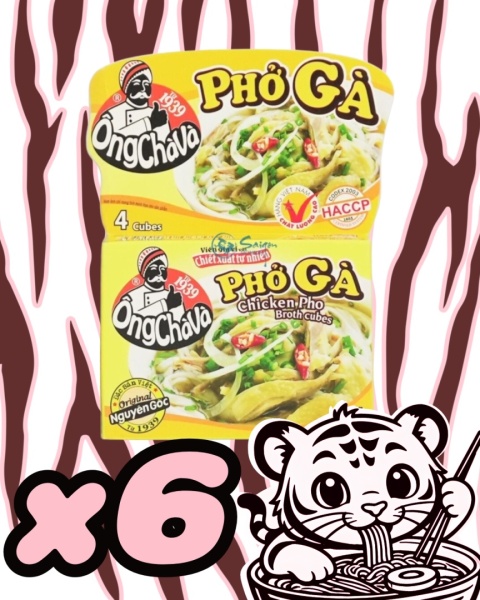 Zestaw Kostki Bulionowe Do Zupy Pho Ga (kurczak) 6x75g Ong Chà Và